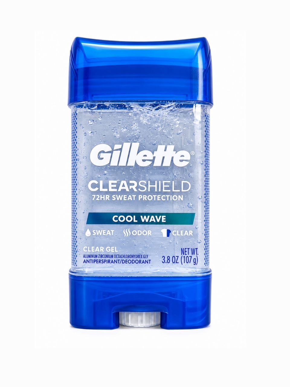 photo_1_2026-05-28_15-38-18 ژل ضدتعریق مردانه ژیلت ClearShield Cool Wave با فرمول شفاف، ماندگاری ۷۲ ساعته، مناسب مراقبت پوست و جلوگیری از بوی تعریق بدون ایجاد لک روی لباس سفید و مشکی.