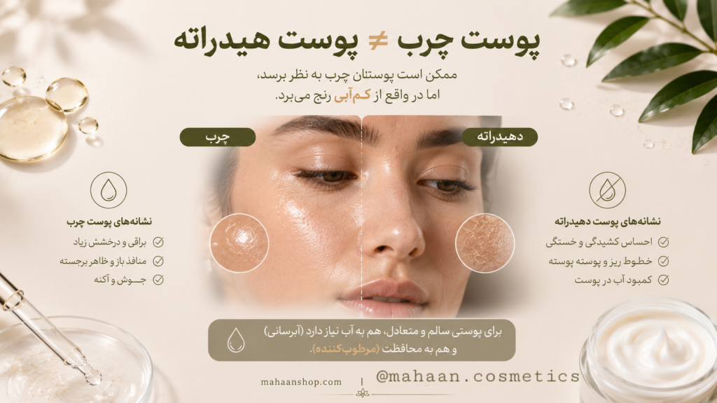 پوست چرب و دهیدراته